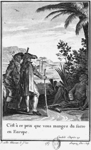 Jean-Michel Moreau Le Jeun - Illustration for 'Candide' (1787) “It is at this price that you eat sugar in Europe”