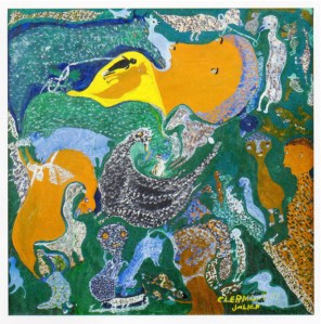 Clermont Julien Orange Figure with Yellow Stomach (1989)